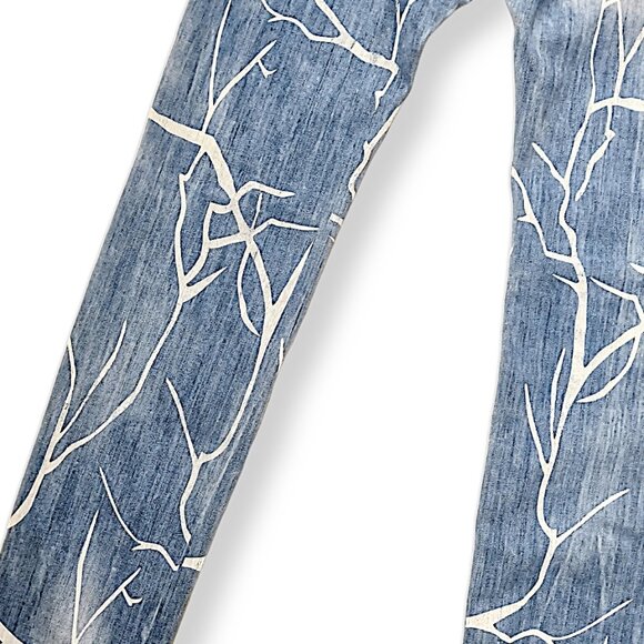 Each x Other designer limited edition hand painted high rise straight leg jean - Picture 3 of 5